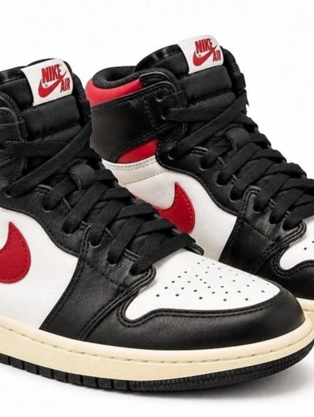 Nike Air Jordan 1 High Top Sneakers in Black & Red